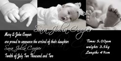 birth announcement cards