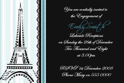 eiffel tower invitations